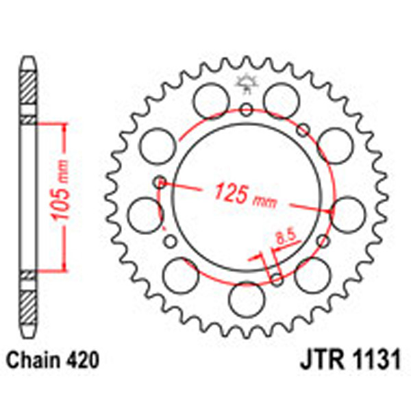JT JT Rear Sprockets R/W 1131-48